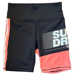 SUPERDRY Women’s 8 biker training graphic shorts